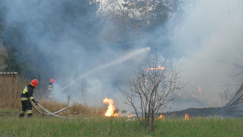 Pożar altan za Tesco na Kruszyńskiej we Włocławku [zdjęcia]