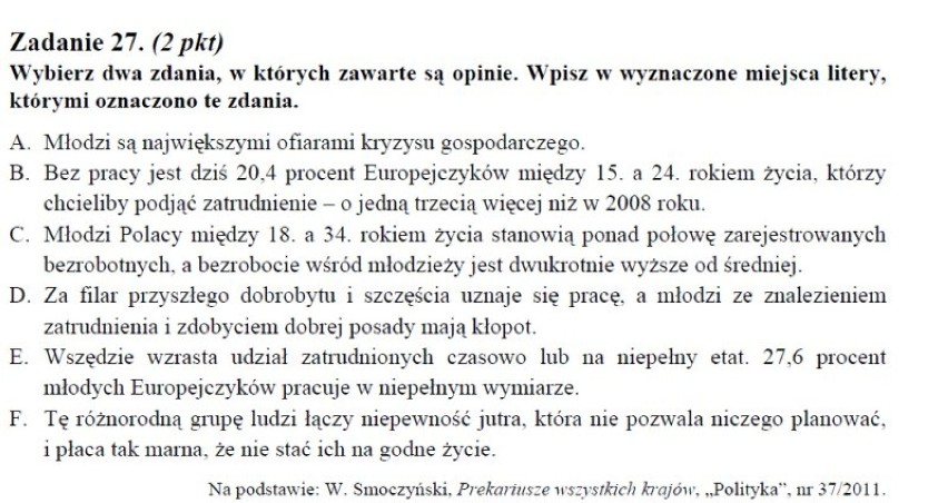 11 maja uczniowie napiszą maturę 2012 z WOS-u. Na naszej...