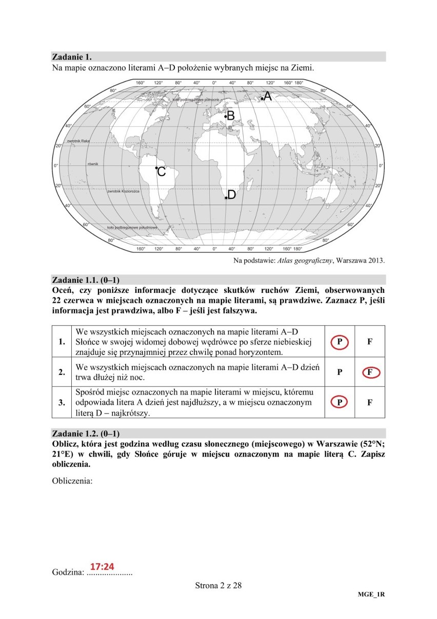 Mamy arkusze i dopowiedzi z matury z geografii!