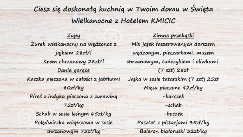 Wśród zup oferowanych przez restauracje Kmicic znajdziemy...