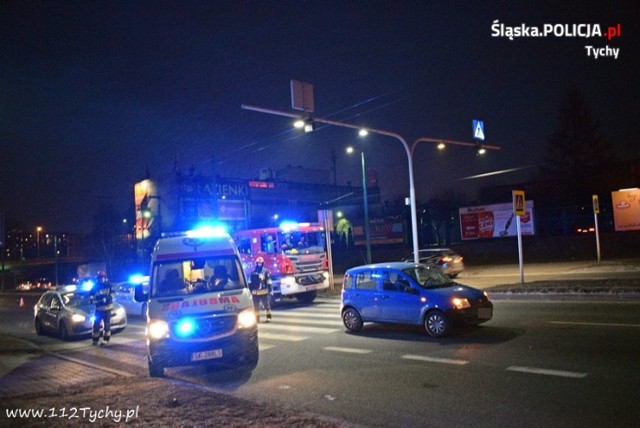 Wypadek na ulicy Towarowej w Tychach