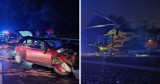 Wypadek w Zabrzu, są ranni. Zderzyły się cztery samochody na DK88. Na miejscu lądował helikopter LPR