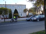 Motocyklista przewrócił się na Łaskiej