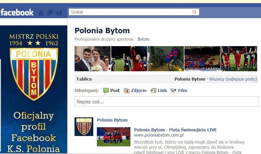 Bardzo duży profil Polonii Bytom