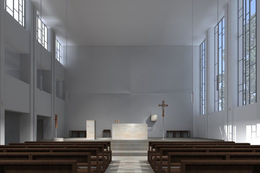 Nowe wizualizacje wnętrza kościoła dominikanów przy ul....