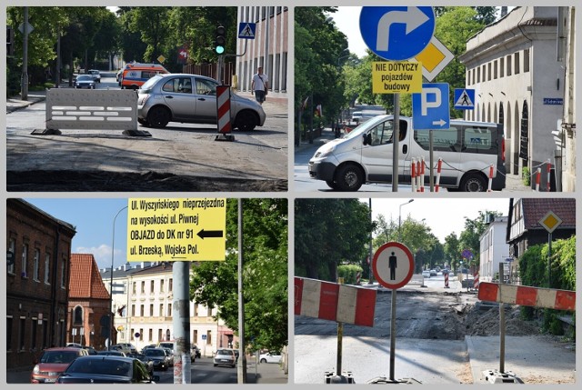 Ulica Wyszyńskiego zamknięta na tydzień, tworzą się korki w centrum Włocławka.