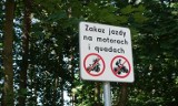 Uwaga! Zakaz jazdy motocyklami i kładami nad jeziorem Karolewskim w Skokach