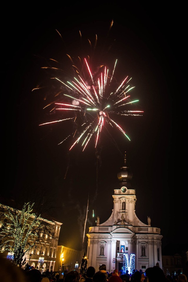 Przywitanie nowego roku w Wadowicach.