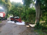 Śmiertelny wypadek w okolicy Gościszewa. W nocy po uderzeniu w drzewo zginęły 3 osoby!