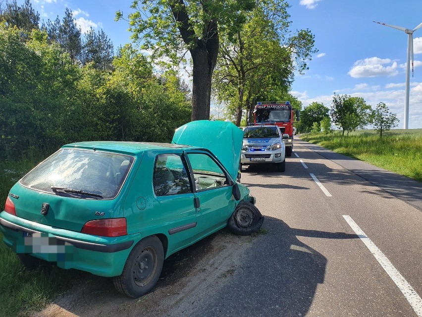 Zderzenie aut koło Margonina. Mogło być groźnie [ZDJĘCIA]