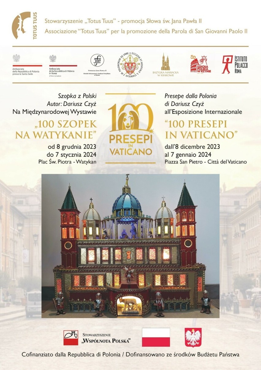 Krakowska szopka trafiła do Watykanu na plac św. Piotra