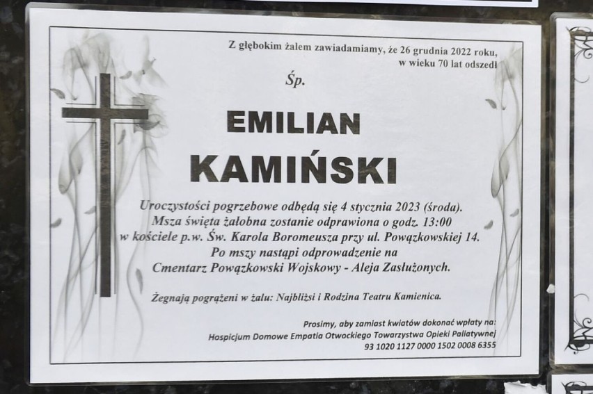 Pogrzeb aktora Emiliana Kamińskiego! zdjęcia. Artystę żegnało mnóstwo znanych osób ZDJECIA