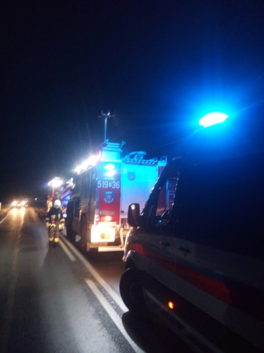 Wypadek BMW na  trasie Boruja Nowa - Kuźnica Zbąska