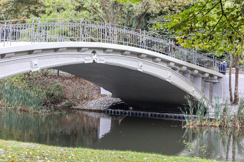 Mostek japoński w Parku Kasprowicza w Szczecinie.