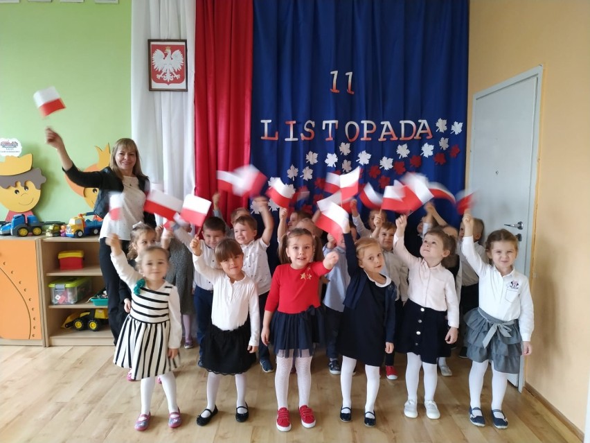 Tak świętowano odzyskanie niepodległości przez Polskę w Przedszkolu nr 4 w Wieluniu ZDJĘCIA