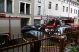 Pożar garażu w centrum Krakowa [ZDJĘCIA, WIDEO]