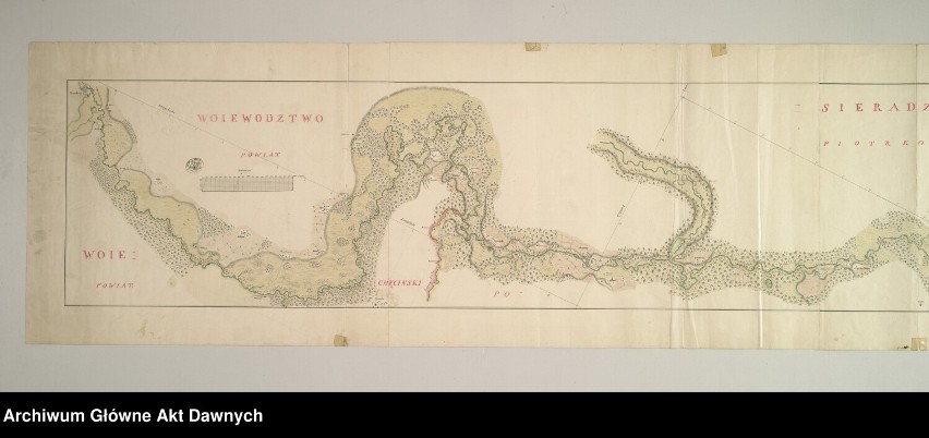 Unikatowa mapa Pilicy z 1775 roku odnaleziona w Archiwum Głównym Akt Dawnych, powstała za króla Stanisława Augusta [ZDJĘCIA]