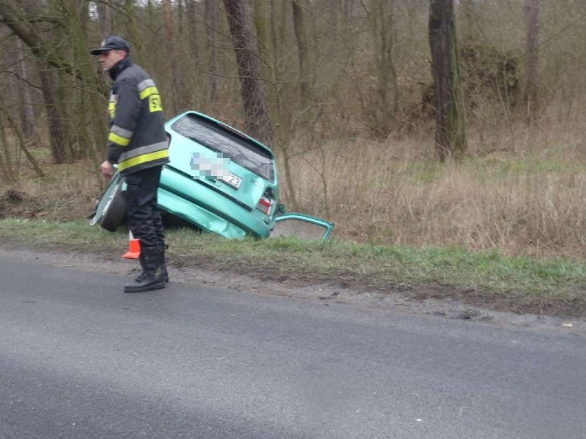 Wypadek na trasie Wągrowiec - Rogoźno