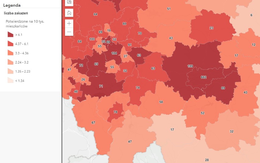 Chrzanów, Oświęcim, Wadowice, Olkusz. Nie żyje 14 osób z COVID-19, 237 nowych przypadków zakażenia koronawirusem w regionie