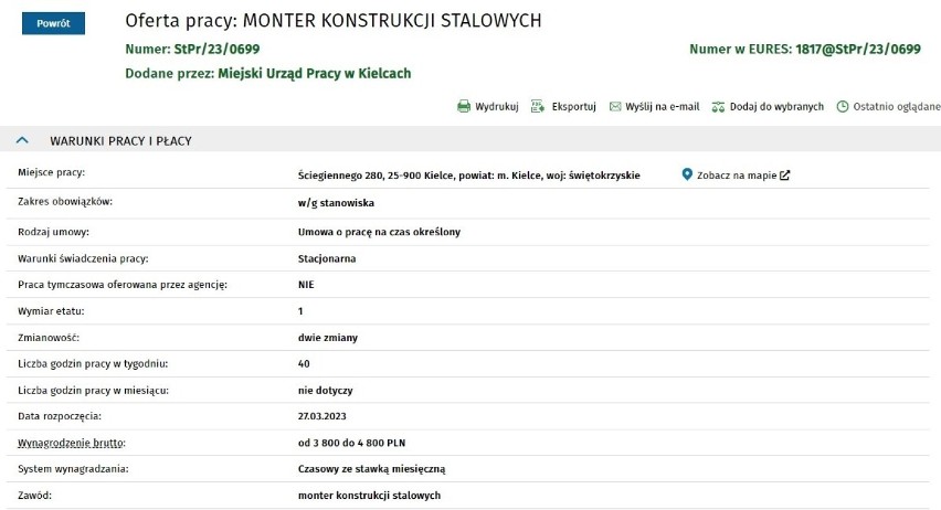Najnowsze oferty pracy w Kielcach. Można zarobić nawet ponad 8 tysięcy złotych