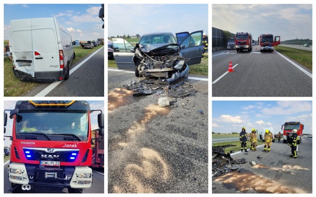 Karambol na autostradzie A1 w powiecie włocławskim