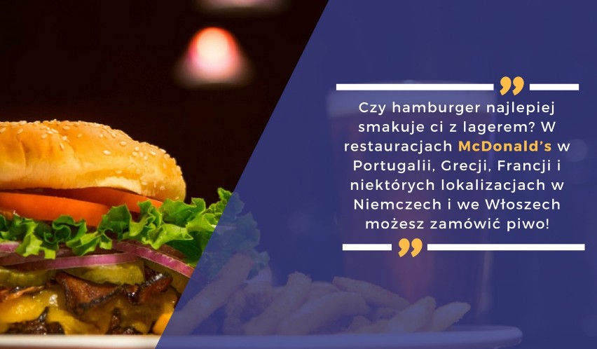 Czy hamburger najlepiej smakuje ci z lagerem? W...