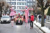 Jarmark świąteczny 2023 w Janowcu Wielkopolskim. Parada elfów ze szczudlarzami [zdjęcia] 
