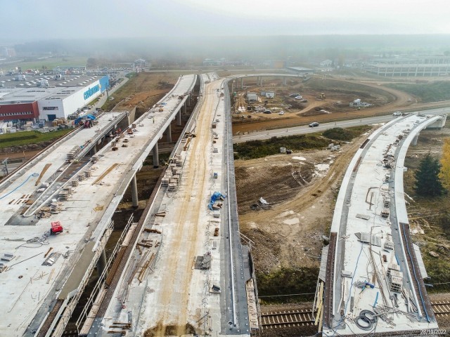 Węzeł drogowy w Nowy Targu - w tym miejscu zakończy się budowana właśnie nowa droga S7 z Rdzawki do Nowego Targu