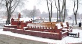 Minizamek przy ul. Piłsudskiego w Malborku zostanie rozebrany. Tymczasem pojawiła się makieta Starego Miasta [ZDJĘCIA]