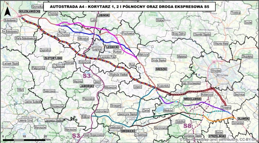 Dolny Śląsk. Jak będzie przebiegała droga S5 i autostrada A4? Zobacz warianty tras! 