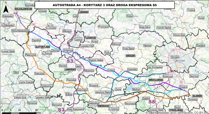 Dolny Śląsk. Jak będzie przebiegała droga S5 i autostrada A4? Zobacz warianty tras! 