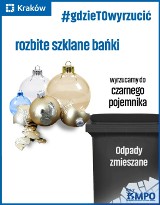 Rozbita bańka, papier z prezentów, pojemnik po świeczce - MPO w Krakowie przypomina, gdzie wrzucić