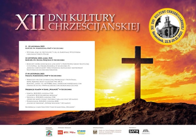 Plakat 12. Dni Kultury Chrześcijańskiej w Szczecinku