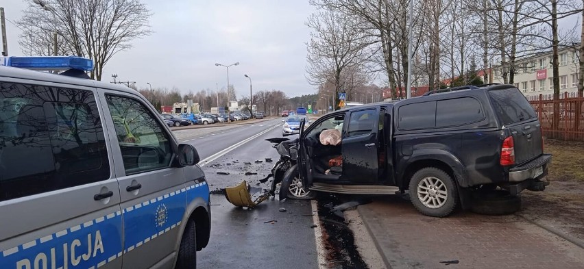 Wypadek na ul. Piotrkowskiej w Opocznie. Zablokowana trasa w kierunku Piotrkowa i Tomaszowa [ZDJĘCIA]