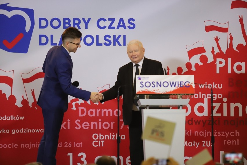 Jarosław Kaczyński w Sosnowcu na konwencji Prawa i...
