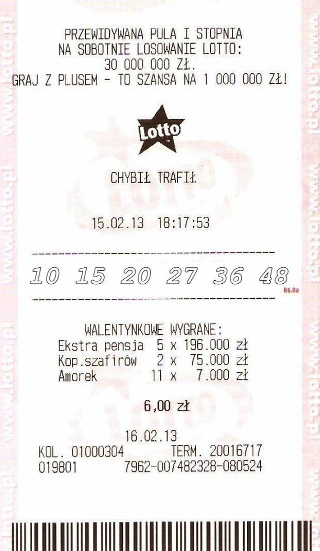 Kumulacja Lotto. Prawie 29 milionów złotych już rozdane