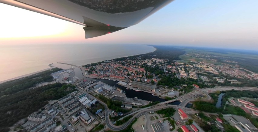Niesamowite nagranie Ustki i regionu z powietrza kamerą 360