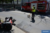 Wypadek na ulicy Stodólnej we Włocławku. Kierujący skuterem był pijany! [zdjęcia, wideo]