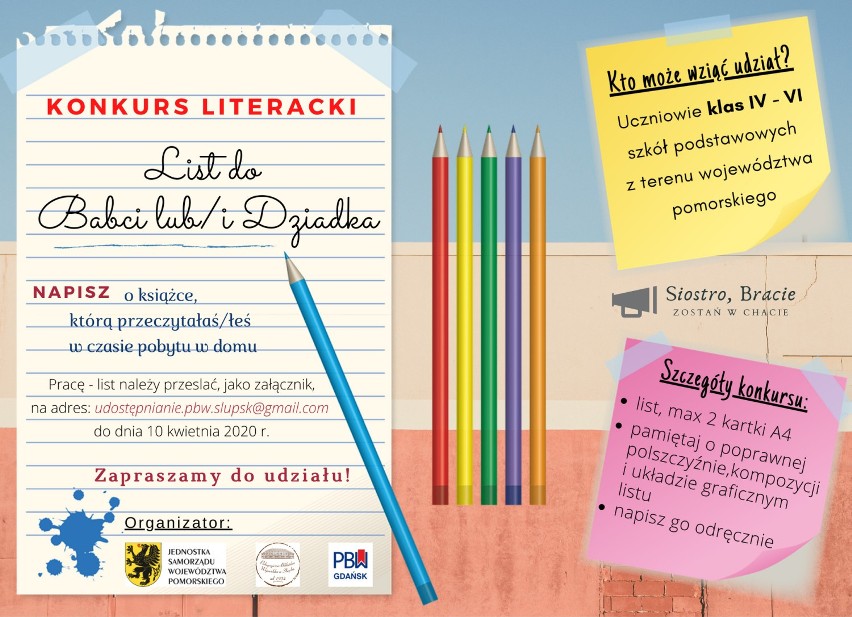 Pedagogiczna Biblioteka Wojewódzka Filia nr 2 w Człuchowie zaprasza do udziału w konkursach