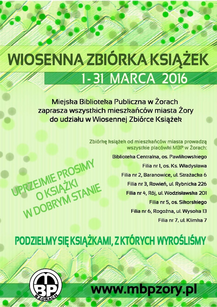 Wiosenna Zbiórka Książek w Żorach: Podziel się książkami, z...