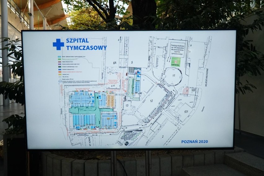 Szpital tymczasowy na Międzynarodowych Targach Poznańskich...