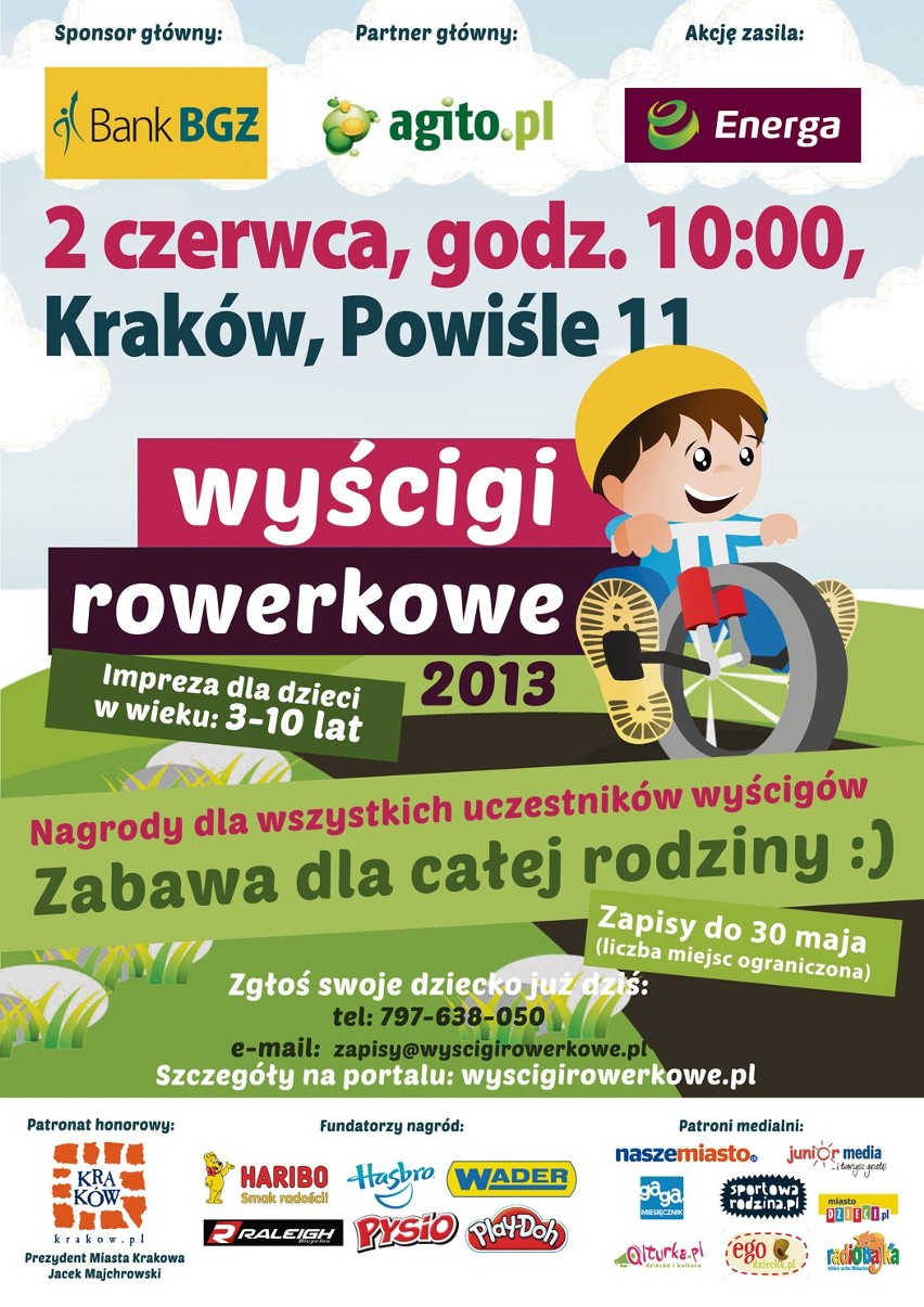 Już 2 czerwca &quot;Wyścigi Rowerkowe&quot; w Krakowie!