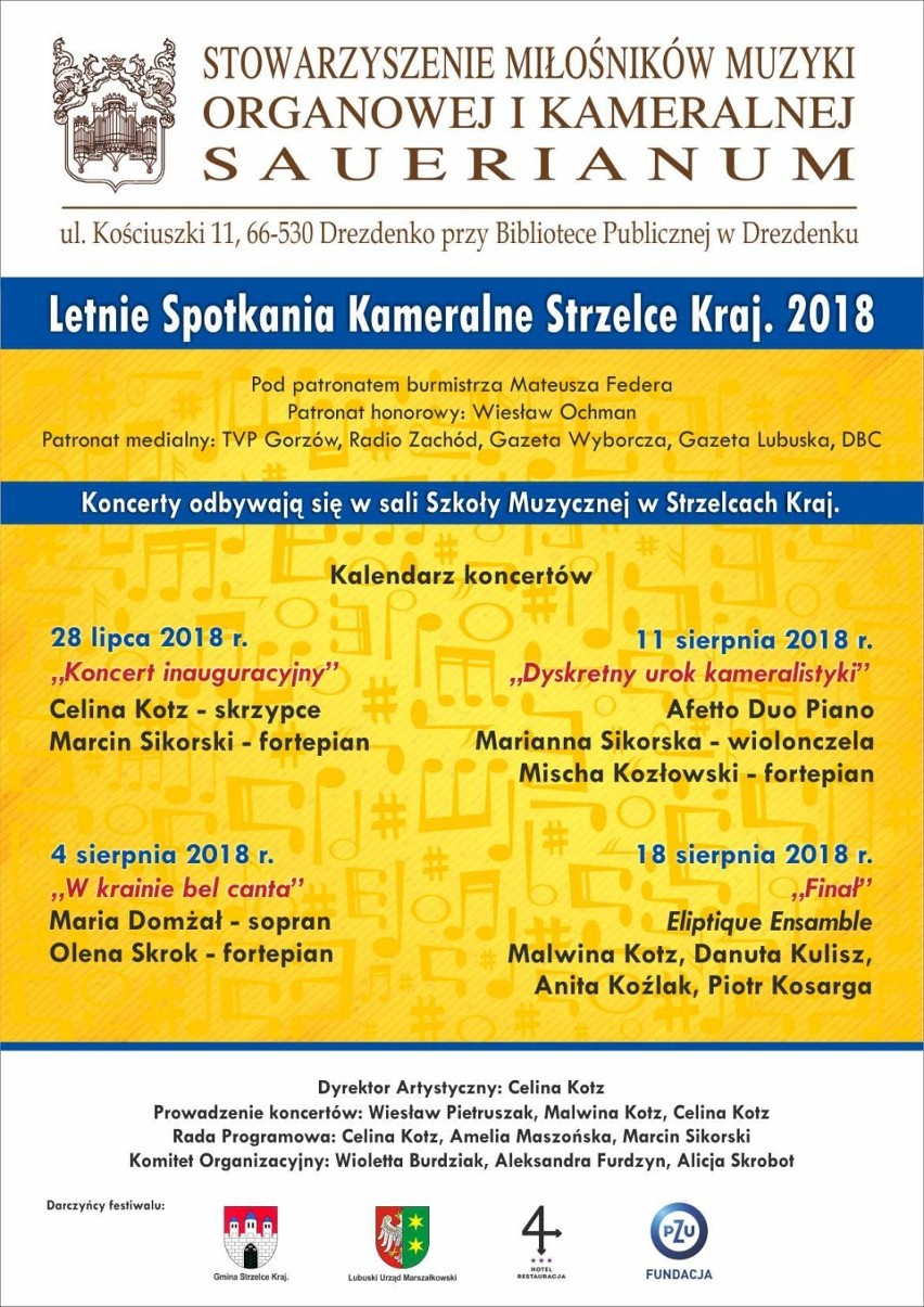 Program koncertów w Strzelcach Kraj.