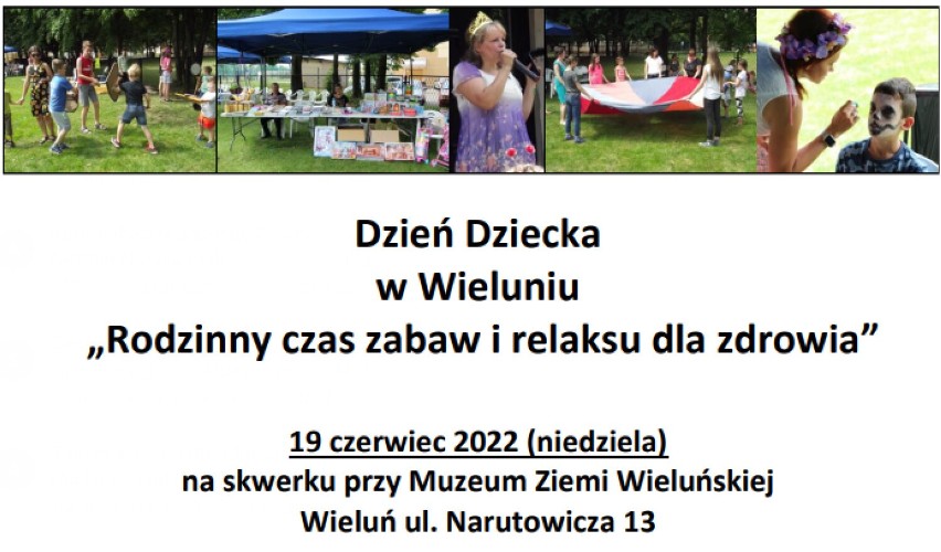 „Rodzinny czas zabaw i relaksu dla zdrowia” już 19 czerwca w Wieluniu