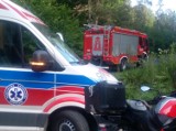 31-letni motocyklista ranny w wypadku na drodze pomiędzy Makową i Arłamowem koło Przemyśla [ZDJĘCIA INTERNAUTY]