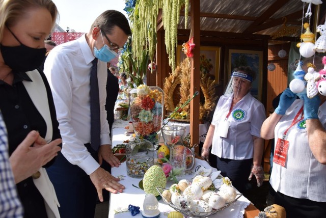 Premier Mateusz Morawiecki na III Ogólnopolskim Święcie "Wdzięczni Polskiej Wsi" w Bralinie