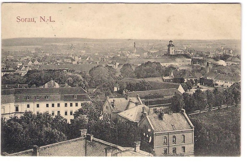 Panorama Żar z wieży ciśnień z terenu szpitala