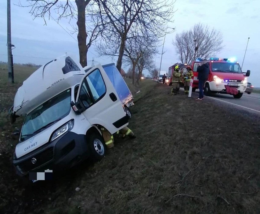 Wypadek na DK 22 w powiecie malborskim, 17.03.2023 r.