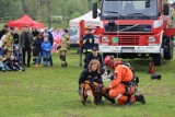 Piknik rodzinny w Żorach z okazji Dnia Strażaka. Dużo atrakcji w Parku Cegielnia. Były strażackie pokazy, psy ratownicze i dmuchańce