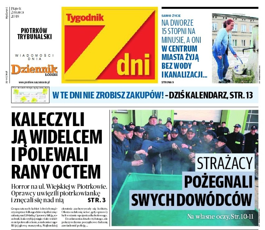 Tygodnik "7 Dni Piotrków" w piątek, 2 marca, z "Dziennikiem...